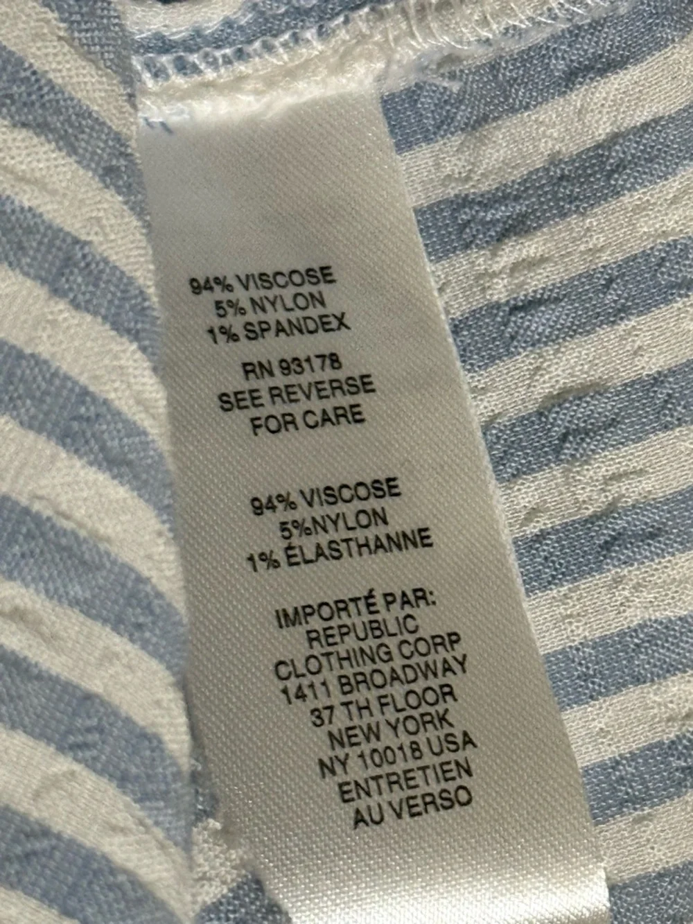 Anthropologie Pilcro Blue Striped Sybil Ruffle Sleeve Open Back Blouse Large - Picture 11 of 11